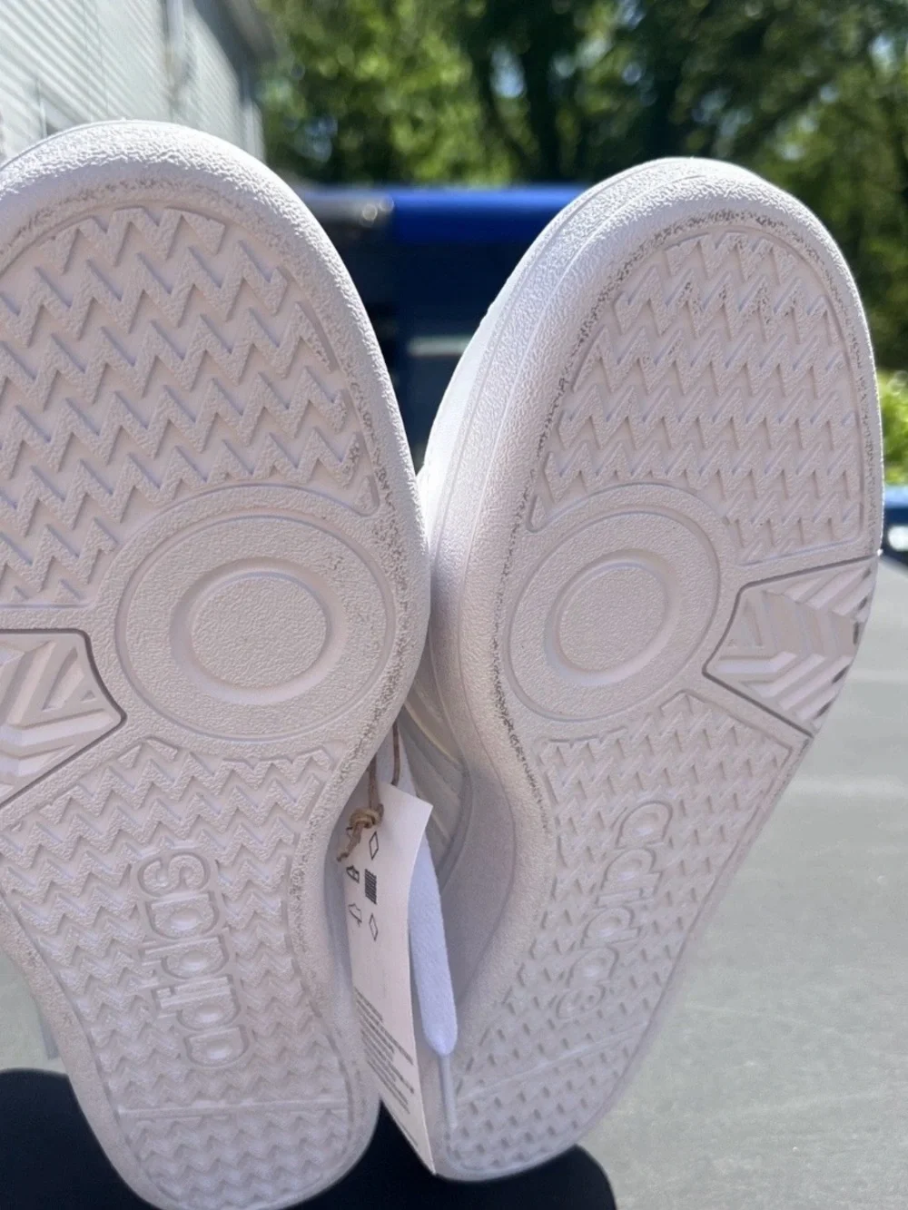 adidas White Low-Top Leather Sneakers